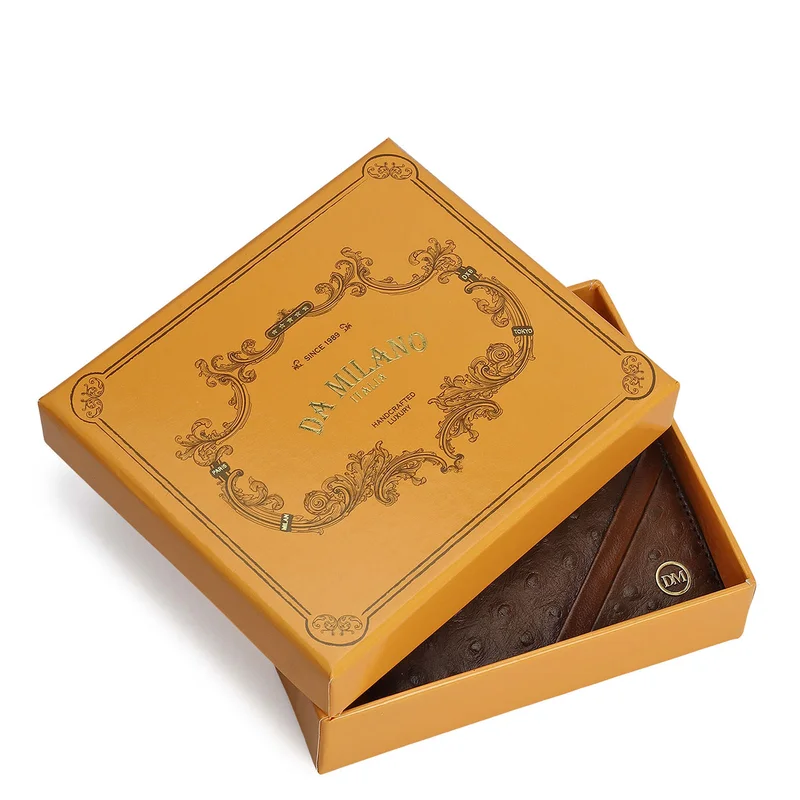 Da Milano Mocha Mocha Bifold Leather Mens Wallet for Men | Best Price UAE